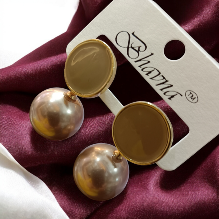 Gold toned Drop Stud Earrings for women