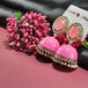 Meenakari jhumkha earings