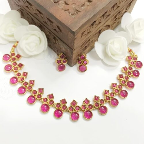 Gold plated kemp necklace set
