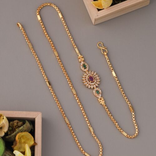 Traditional brass mop chain with stone