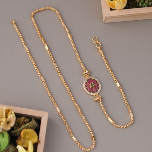 Latest floral design with stone mop chain