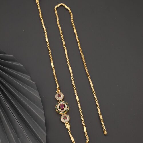 Round three piece pendant mop chain - 24 inches