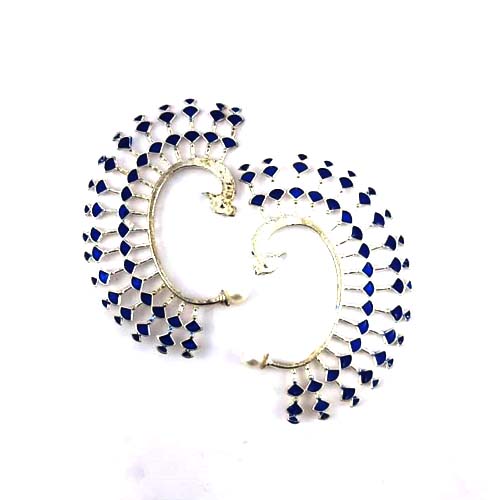 Ear cuff - blue