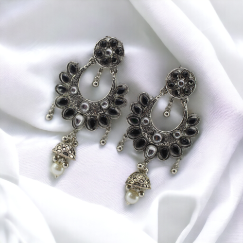 Oxidized Dangling Earrings